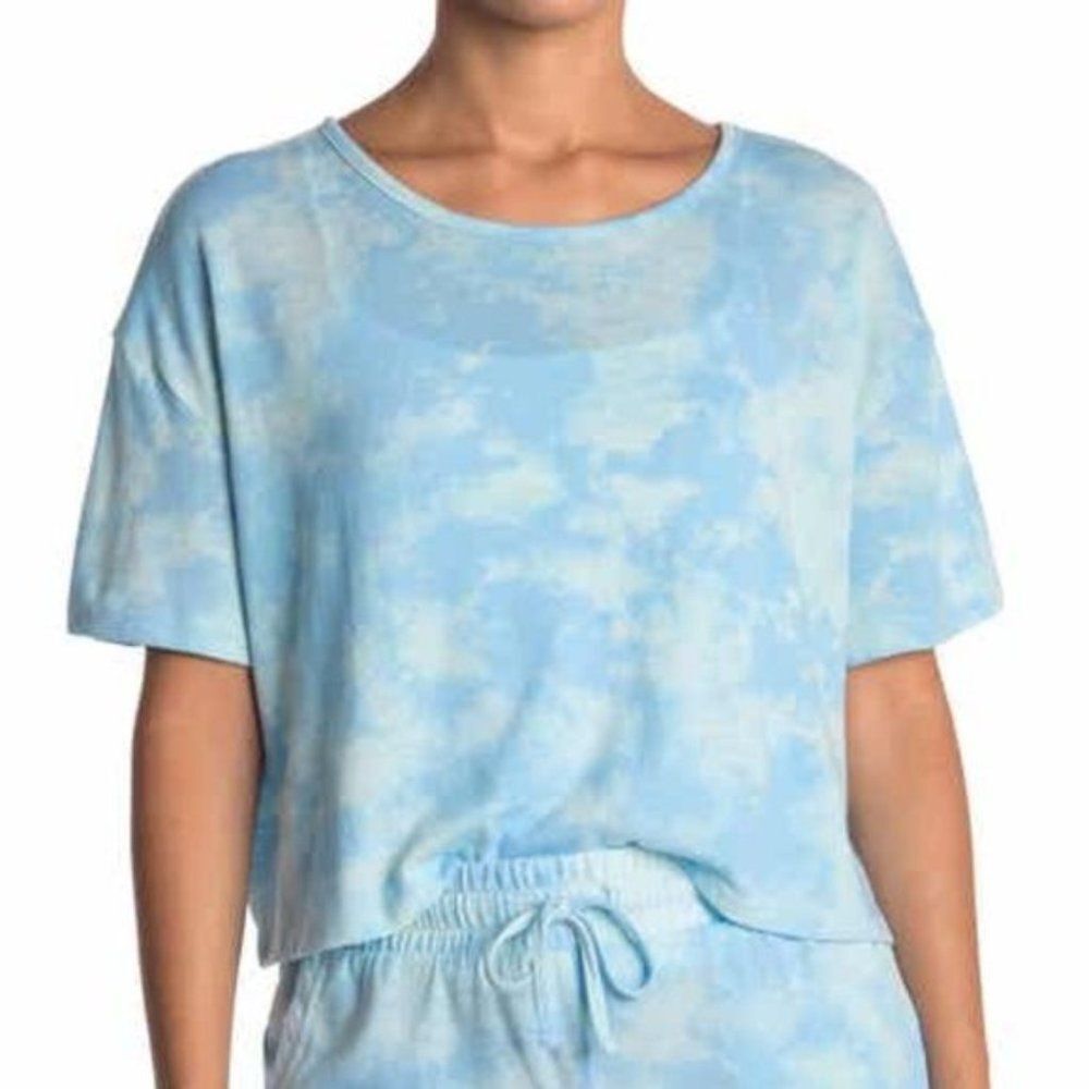 ALTERNATIVE - Flowy Relaxed Cloudy Print Crop Top